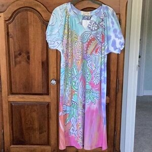 NWT Atelier 5 Raglan Sleeve Original Art To Wear Dress Size S